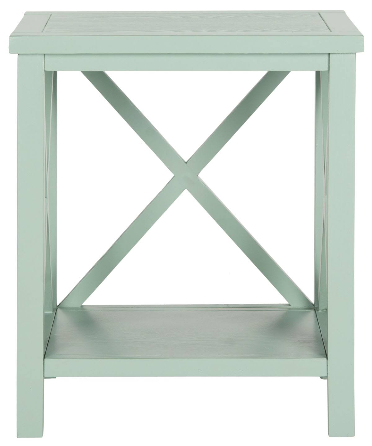 Dusty Green Cross Back End Table W165469