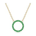 Emerald Pendant Necklace in 14K Yellow Gold T700479