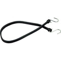 Black Rubber Tie Down Strap 19 inch by 18mm Zinc Plated Metal S Hook Bulk Case of 10 X359331