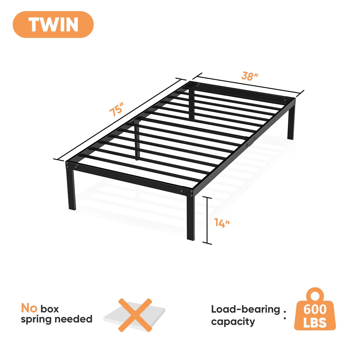 Metal Platform Bed Frame W28035
