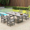 5 Piece HDPE Patio Dining Set with 4 Armchairs X8657
