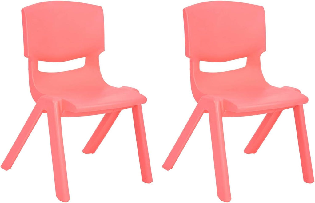 Yellow Stackable Plastic Kids Learning Chairs, 2-Pack D790