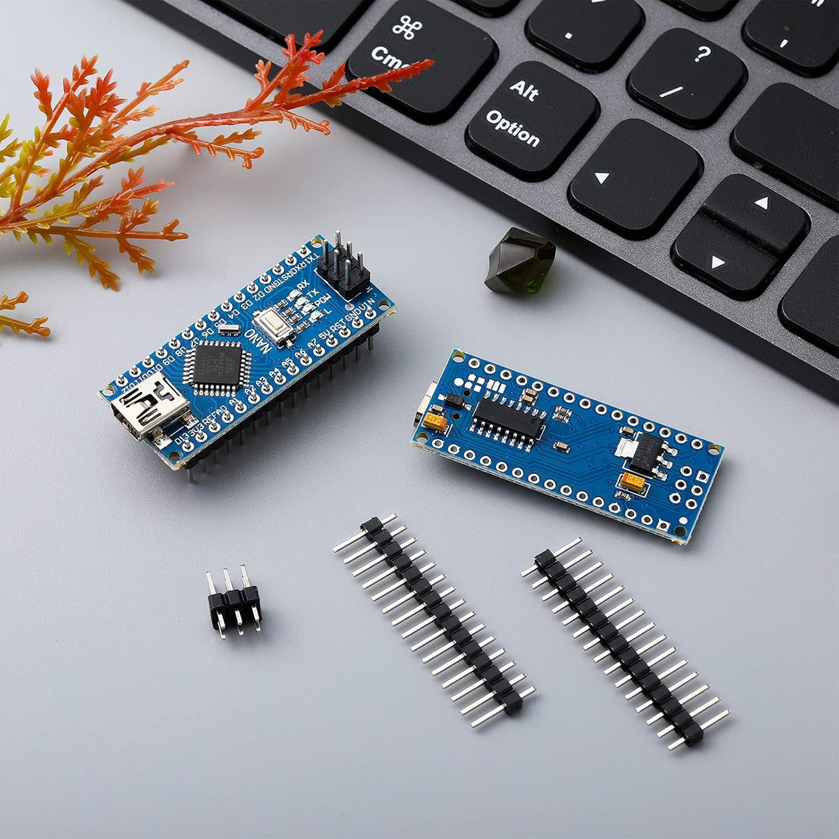 6 Pieces ATmega328P Nano Board with Pin Headers L2984