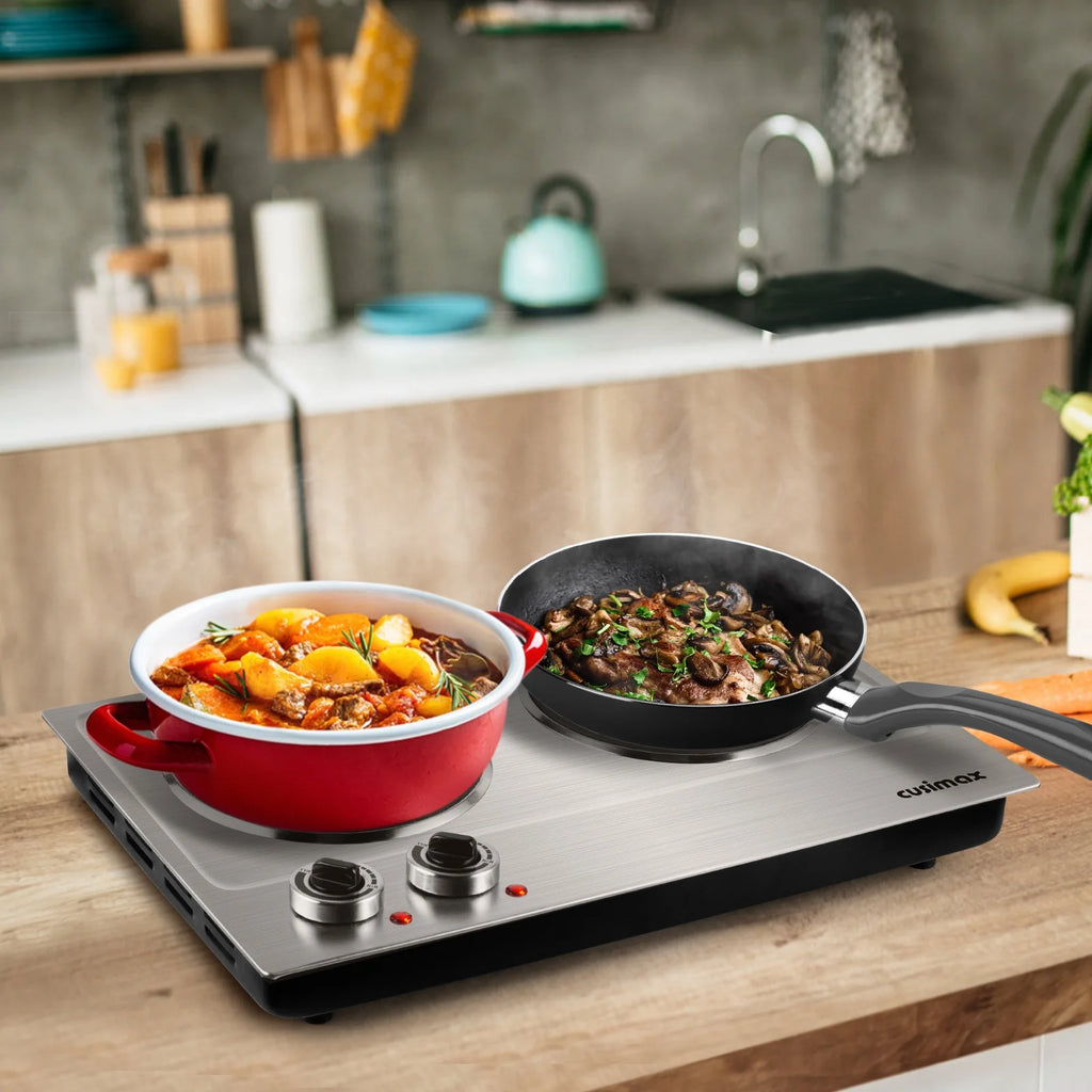 1800W Infrared Double Burner Electric Hot Plate Y1967