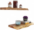 Rustic Wood Floating Shelves, Set of 2 H9738