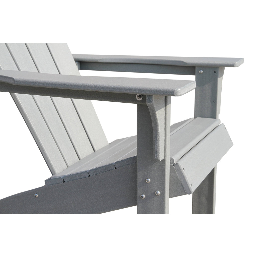 Grey Plastic Outdoor Adirondack Chair Y472