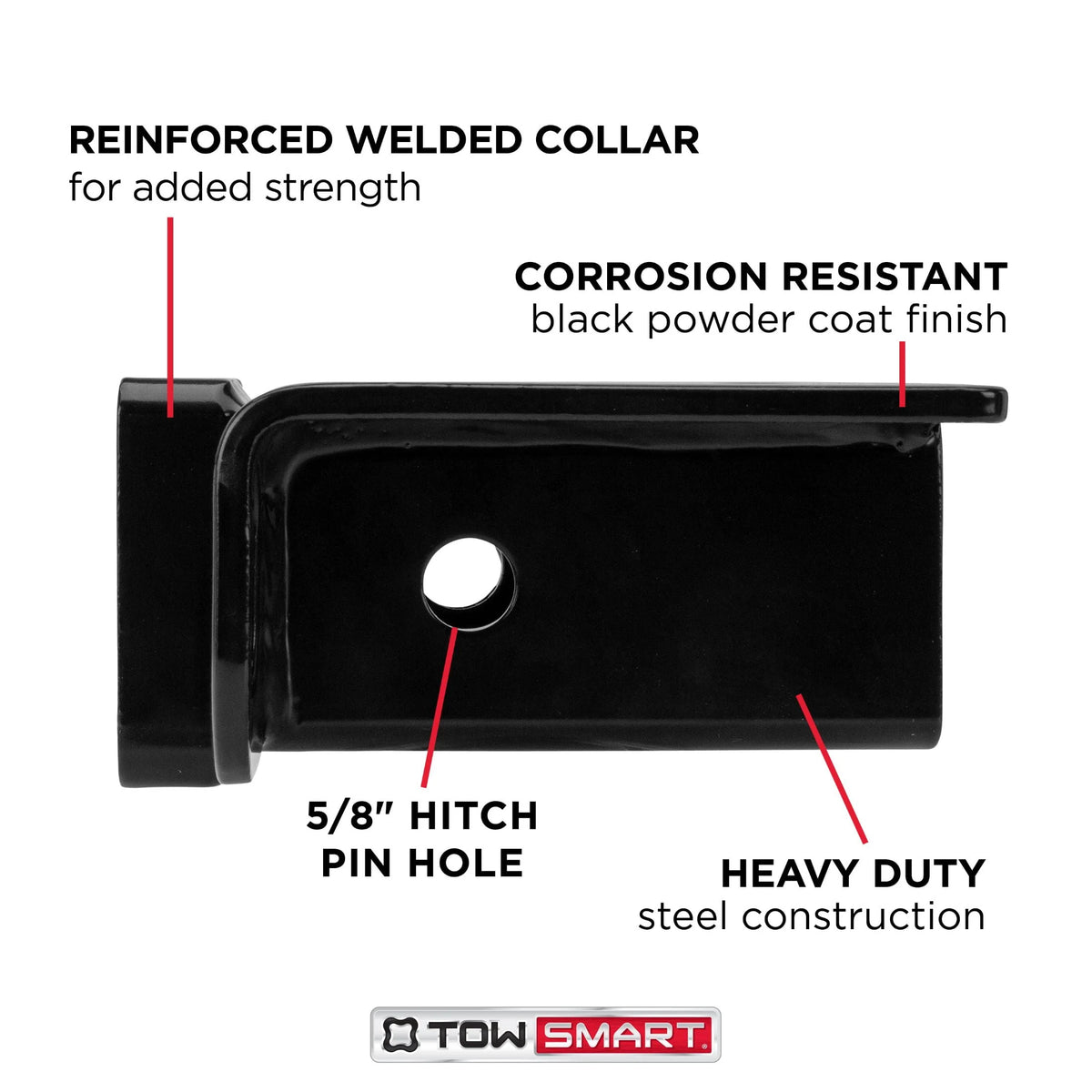 Class II Step Bumper Receiver Hitch 2 Receiver Opening, Black H217