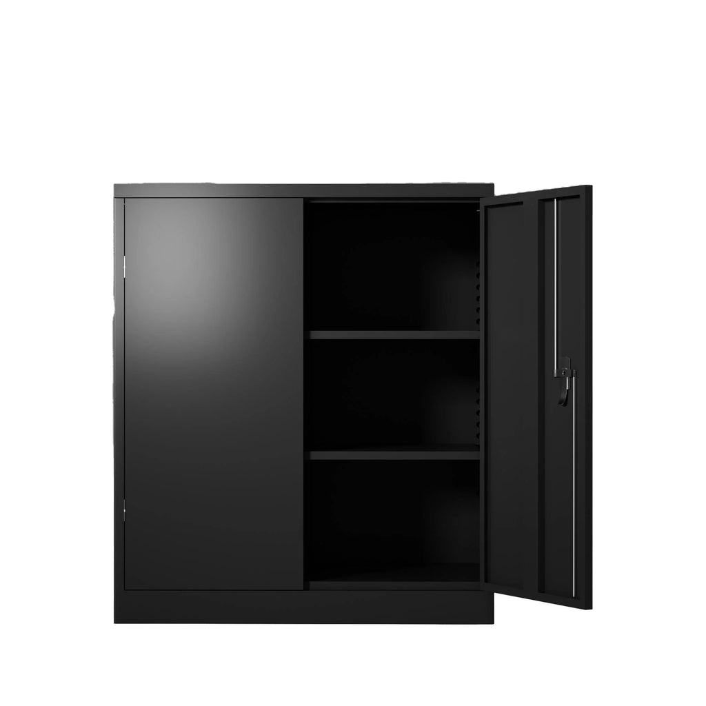 Lockable Metal Storage Cabinet with 2 Doors and 2 Shelves J7572