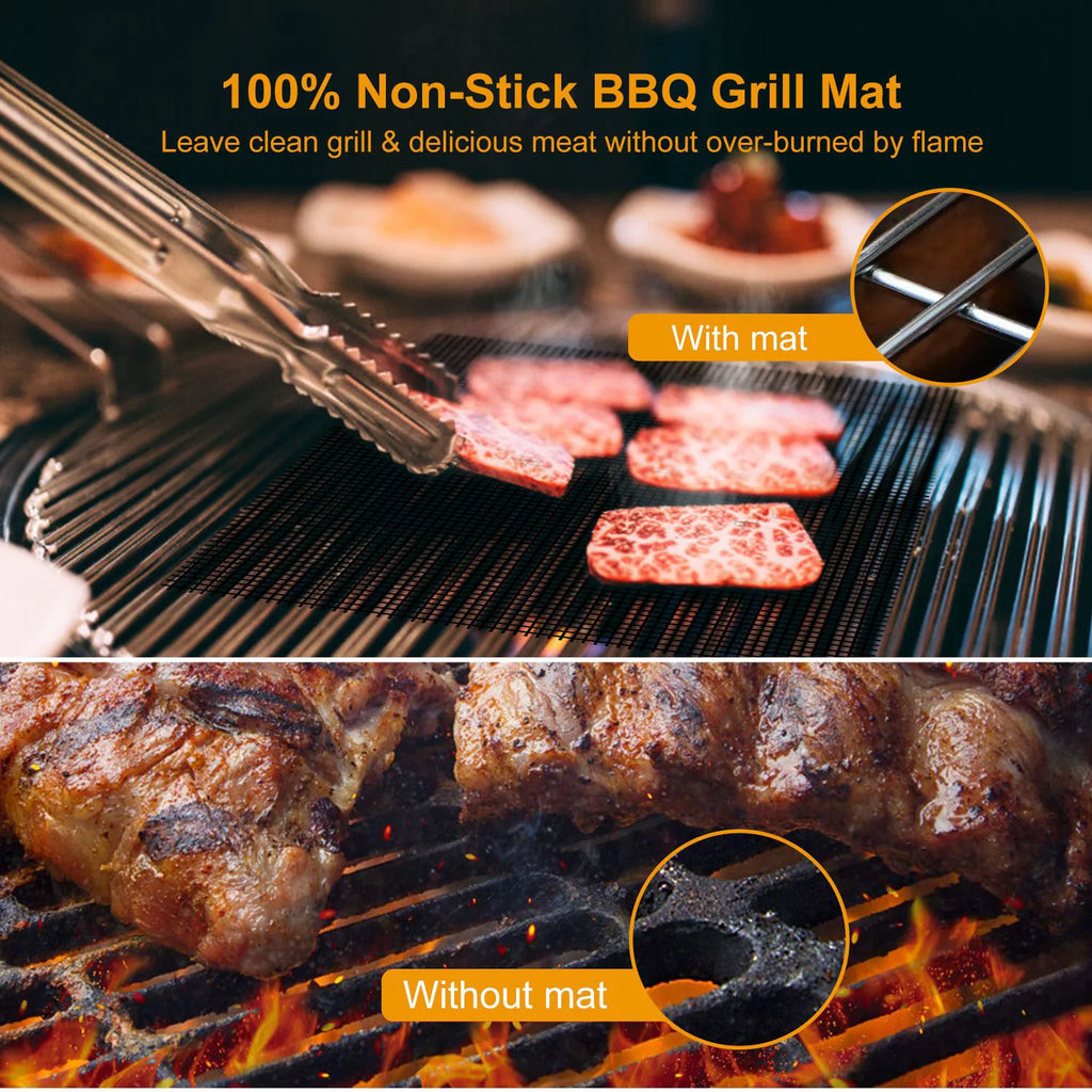 Portable Charcoal Grill with Non-Stick Grill Mat J86381