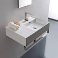 White Three Hole Bathroom Sink E931