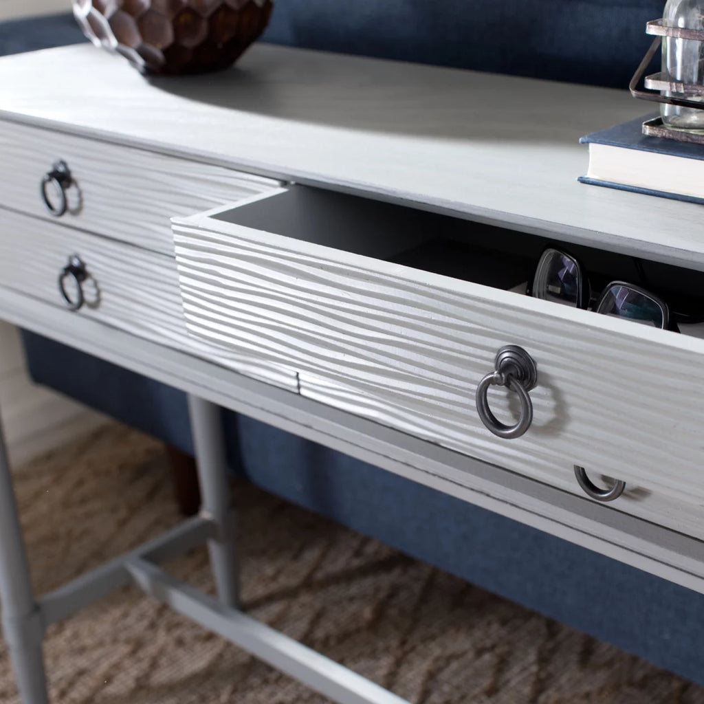 Distressed Grey 4 Drawer Console Table B859136