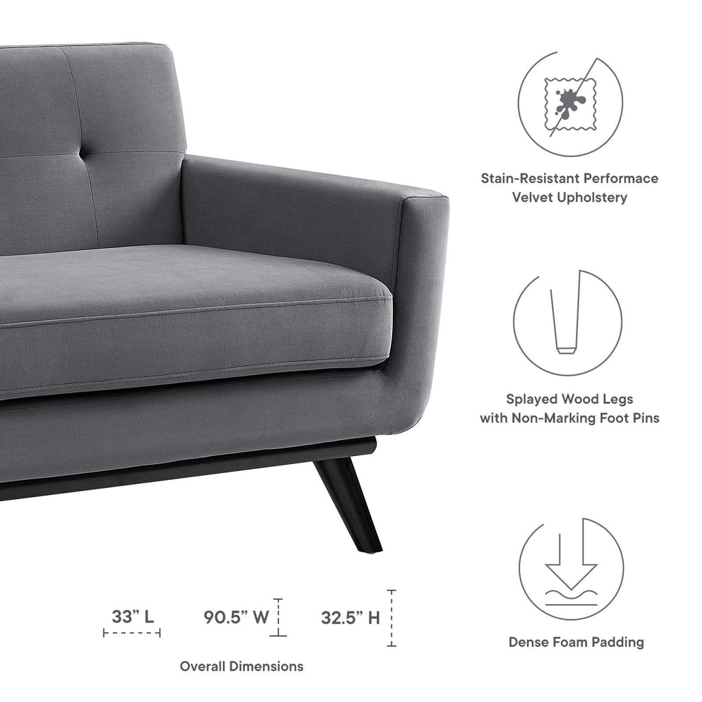 Grey Velvet Sofa Q55605