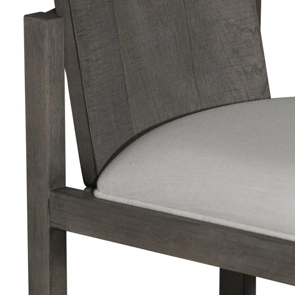 Panel Back Side Chair Set of 2 Grey N84094