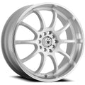 White Wheel with Machined Lip 17x7 4X100Mm C3498