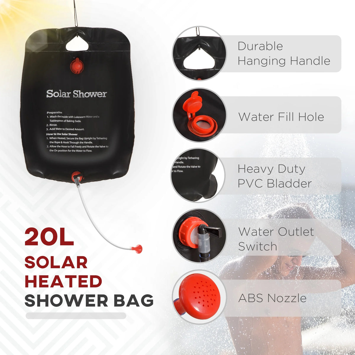 Pop Up Shower Tent with Carry Bag S11059