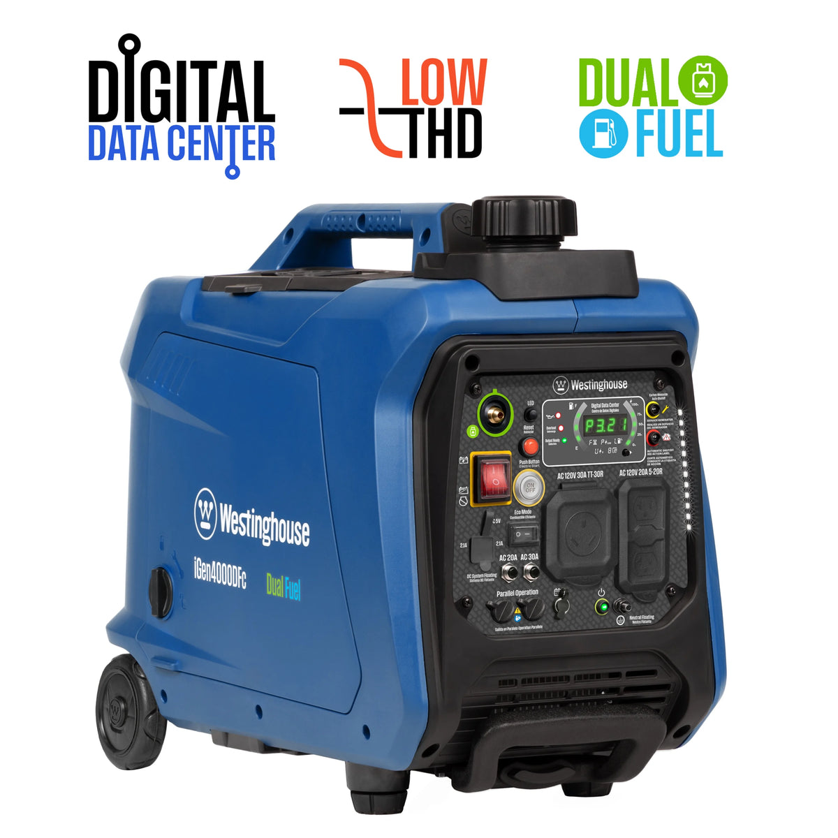 4000 Peak Watt Dual Fuel Portable Inverter Generator A786