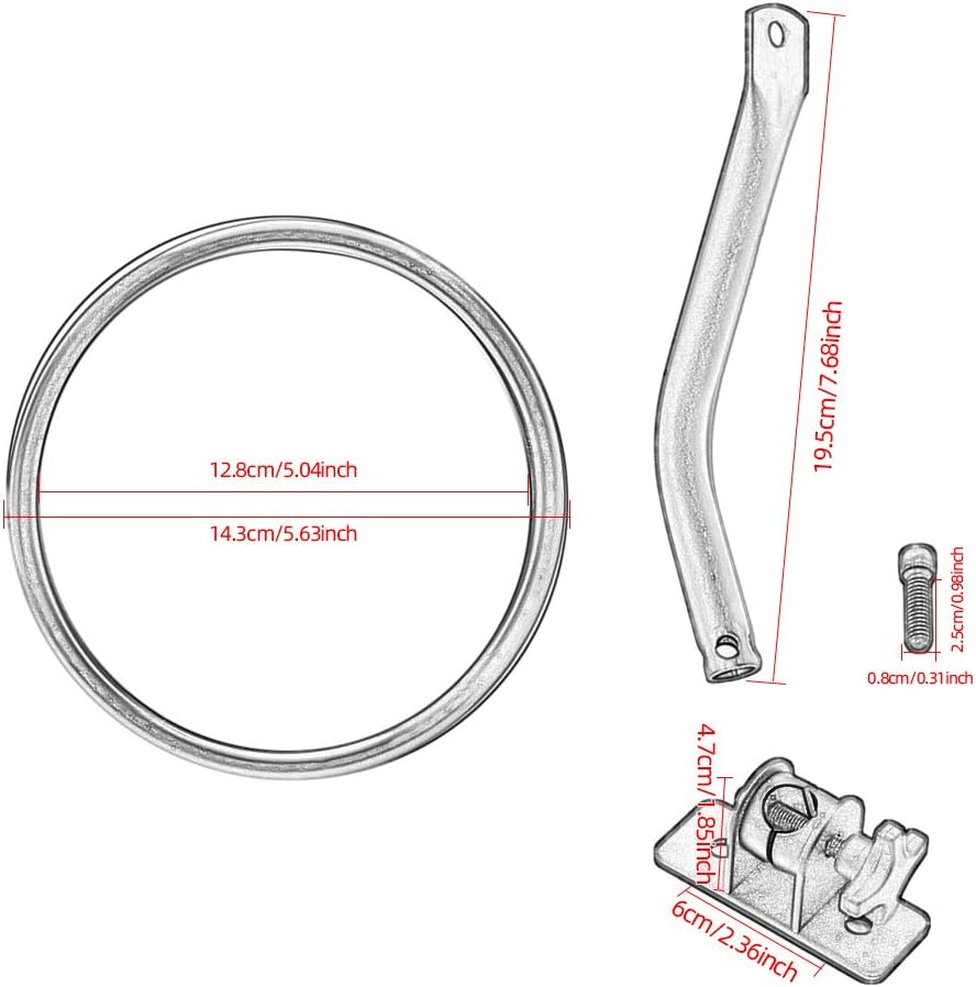 Exterior Mirror For Jeep Wrangler YJ/TJ/JK/JL Car Side Door Rearview Mirror Angle Shape Adjustable Blind Spot R868