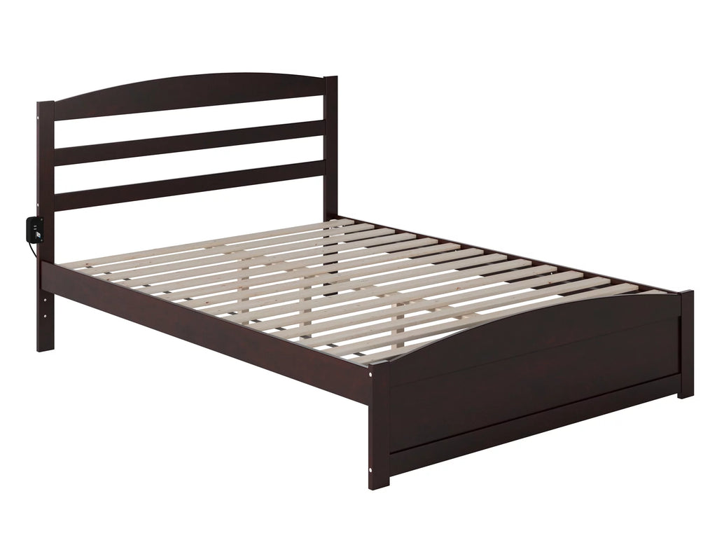 Queen Wood Platform Bed Frame with Headboard and Footboard O6704