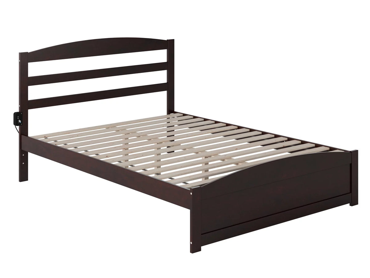 Queen Wood Platform Bed Frame with Headboard and Footboard O6704