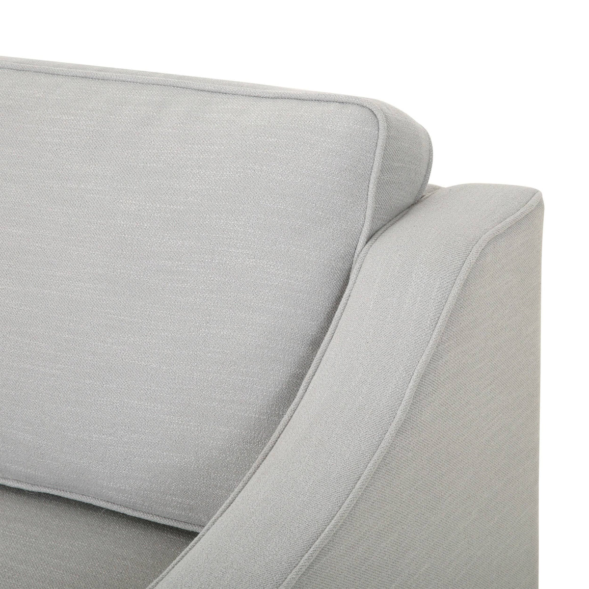 Dark Granite Silver Gray Polyester 3 Seater Sofa G847