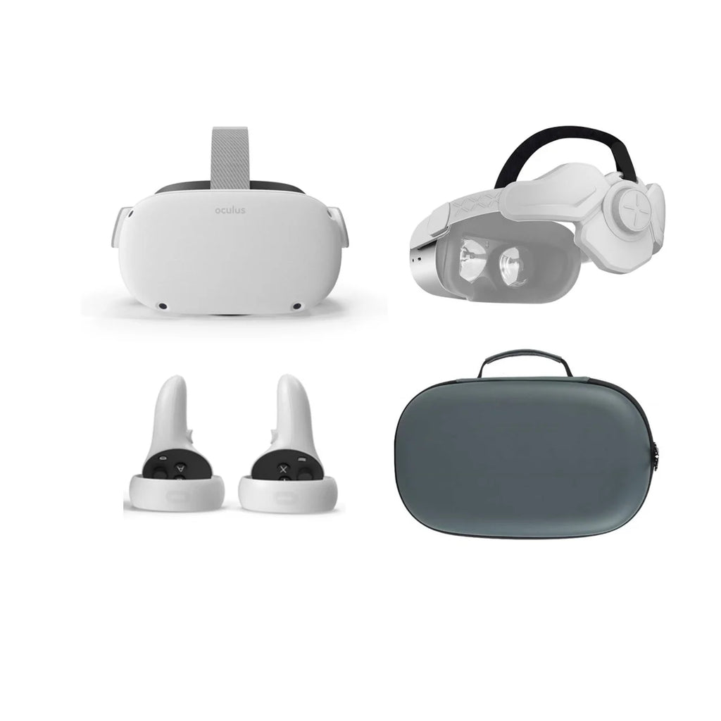 All-In-One VR Headset with Touch Controllers, 256GB, 3D Audio, LCD, Carrying Case Q3556