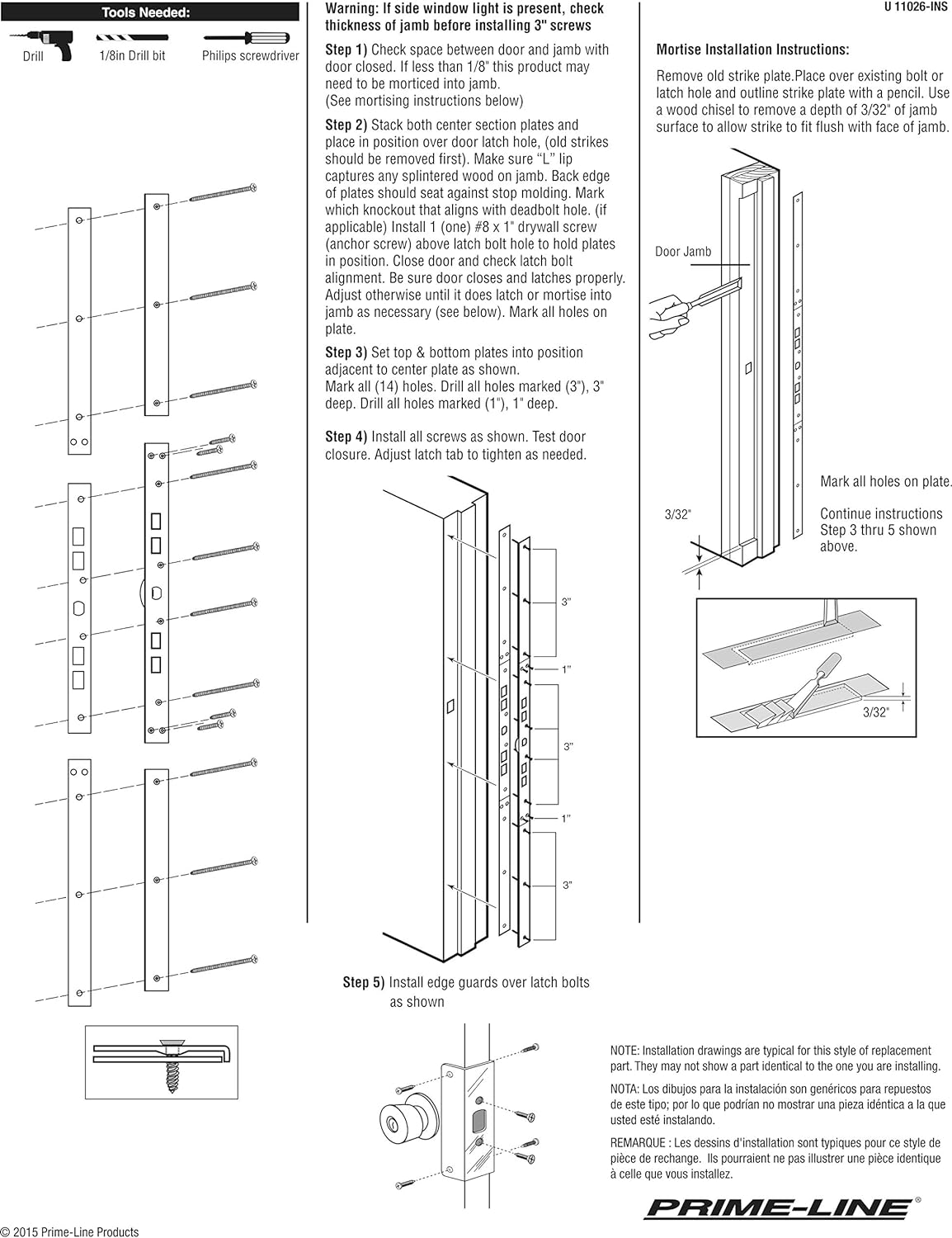 Steel Jamb Repair and Reinforcement Kit, Paintable White Finish, Pack of 2 T2169