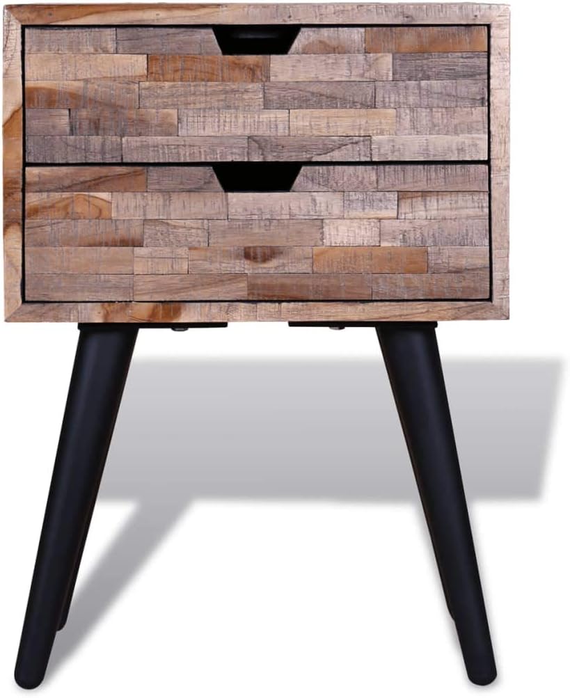 Side Cabinet with 2 Drawers Reclaimed Teak Wood F465883