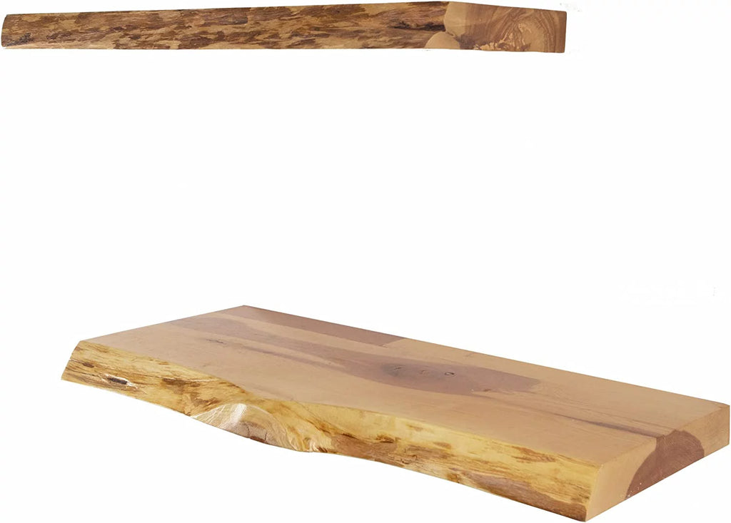 Rustic Wood Floating Shelves, Set of 2 H9738