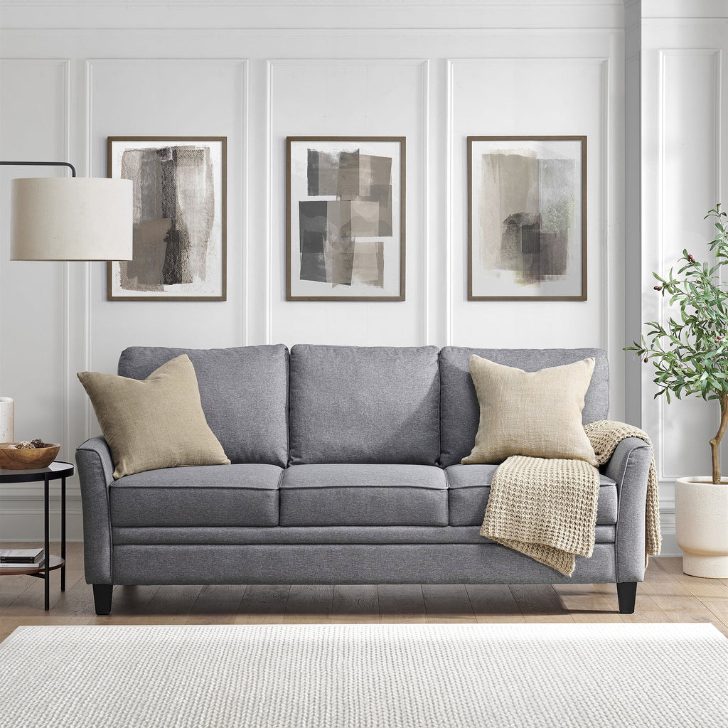 Black 3 Seat Sofa Q77847