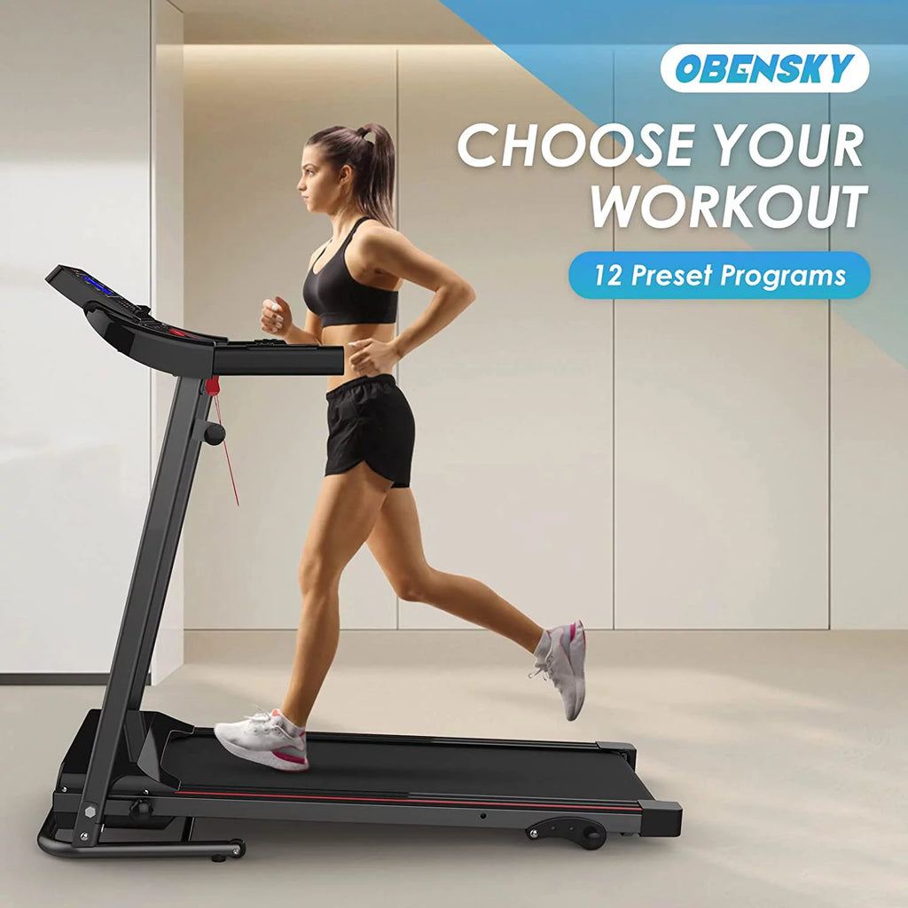 Folding Incline Treadmill with Smart LCD Display, 265lbs, 2.5HP Electric Treadmill H73502