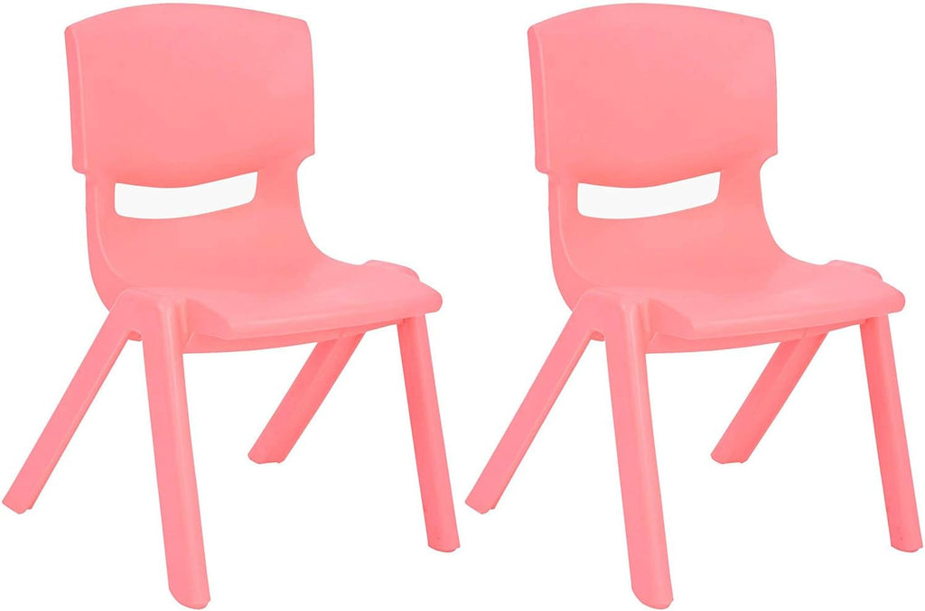 Yellow Stackable Plastic Kids Learning Chairs, 2-Pack D790