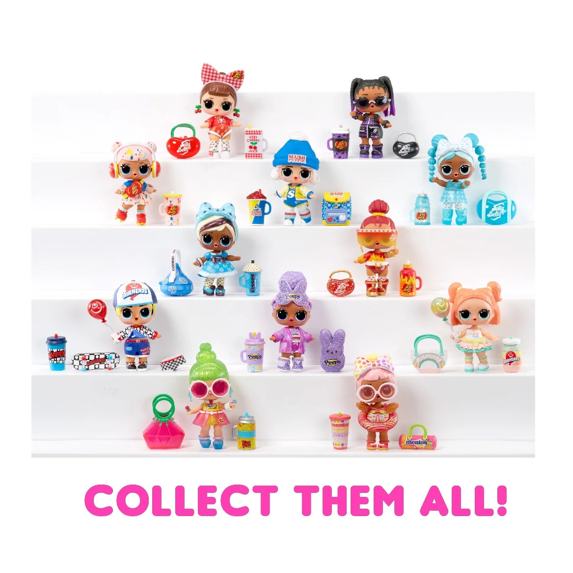 Mini Sweets Surprise-O-Matic Series 2 with 8 Surprises, Accessories, Limited Edition Doll, Candy Theme, Collectible Doll M909