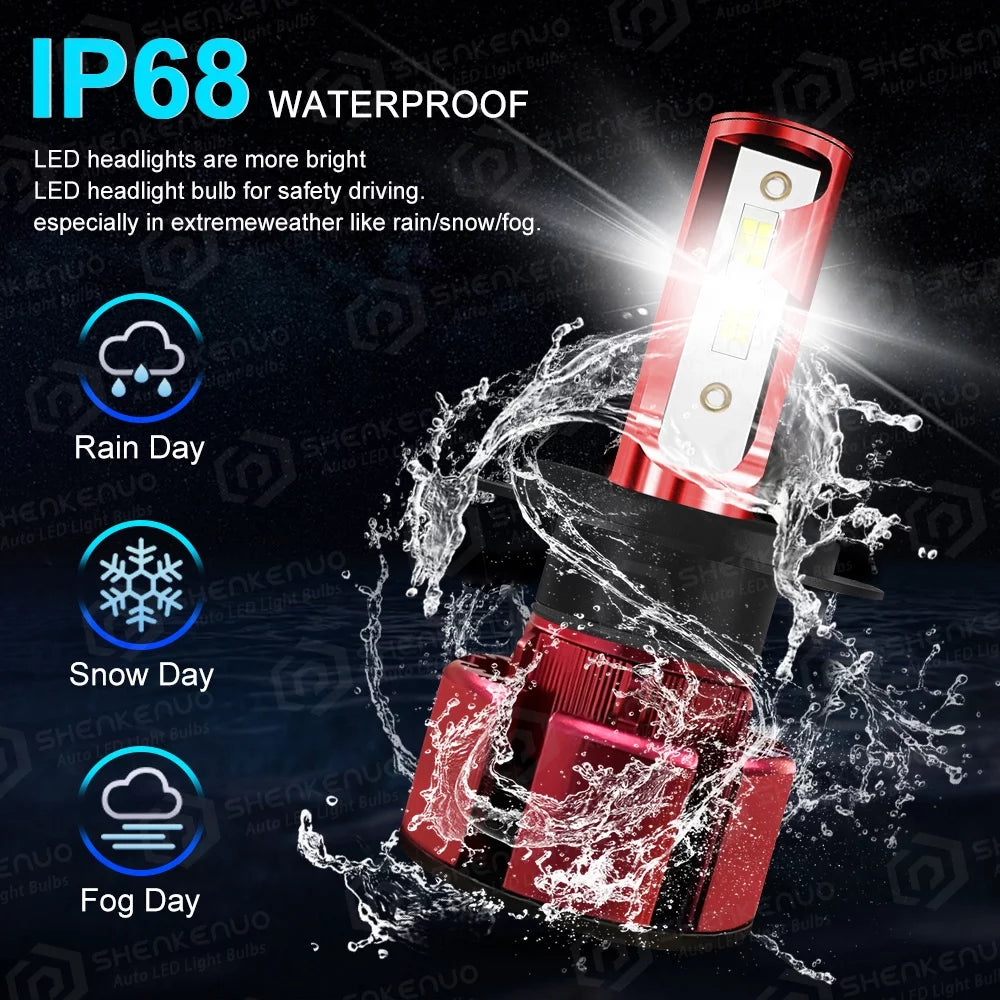 LED Headlights H4/9003 6000K White Pack of 2 O43246