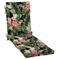 Black Tropical Rectangle Chaise Lounge Cushion M438988