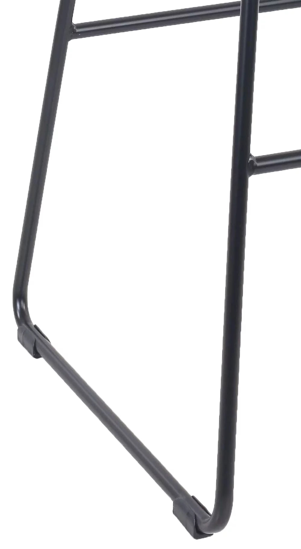Black Metal Base with Natural Wood Seat Backless Stool G57105