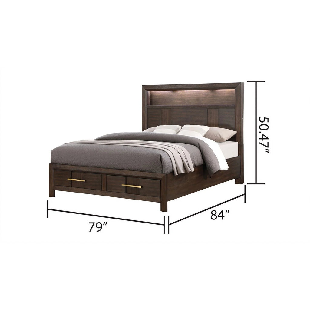 King Wood Bedroom Set T577