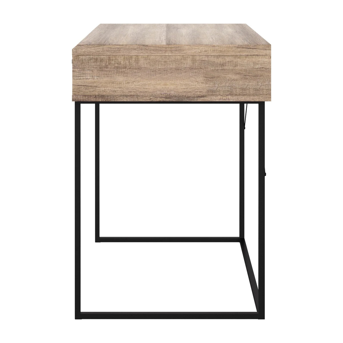 Brown Engineered Wood Grain Finish Desk with Drawer & Cubby Z1764