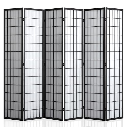 4 Panel Black Folding Room Divider C371197
