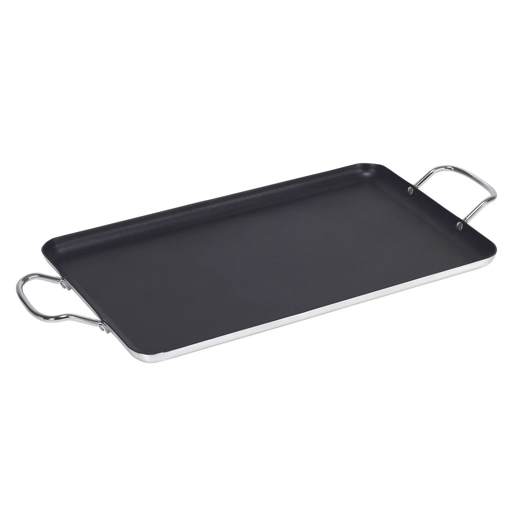 Black 20 x 12 Nonstick Double Burner Griddle D630