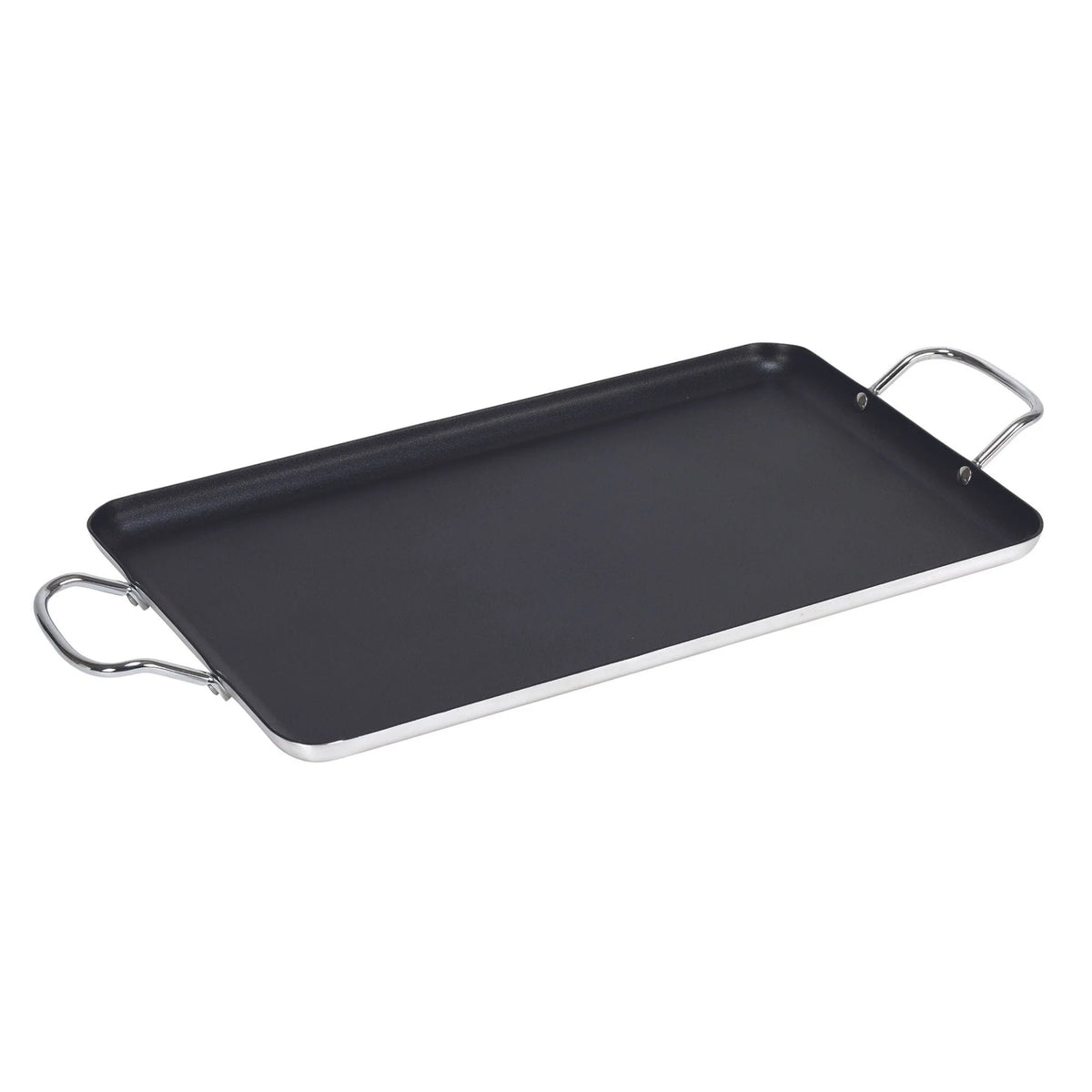 Black 20 x 12 Nonstick Double Burner Griddle D630