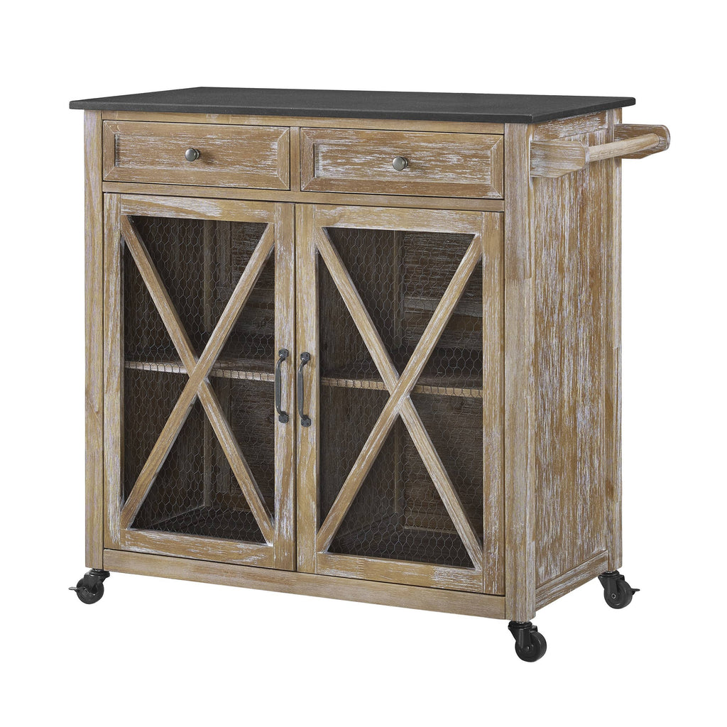 Rustic Brown Kitchen Cart N11569