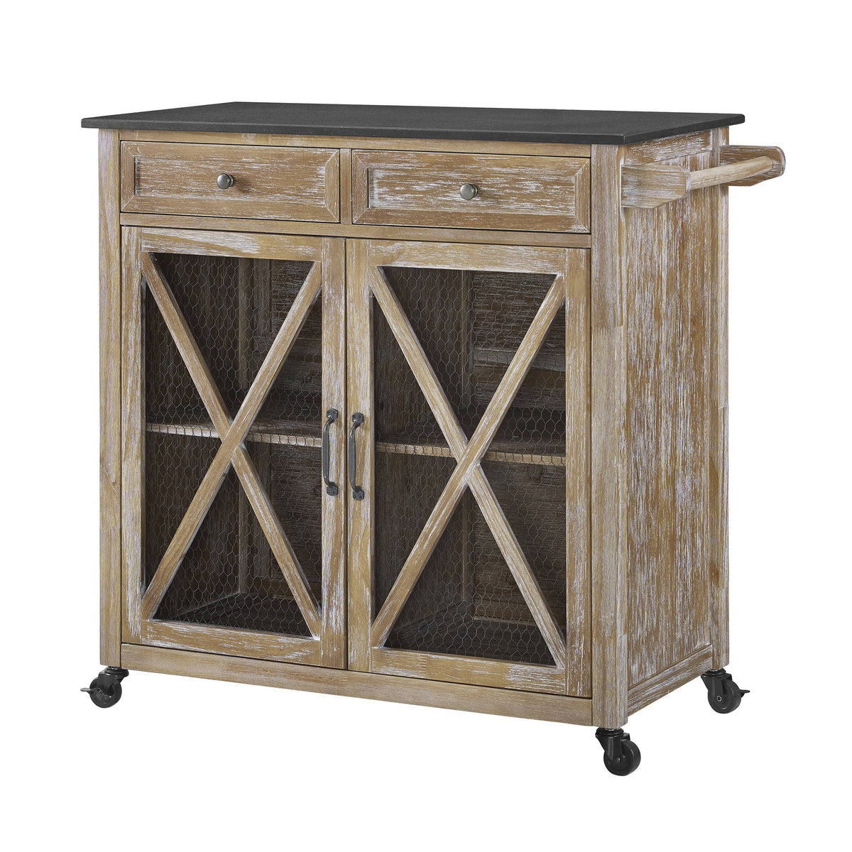 Rustic Brown Kitchen Cart N11569