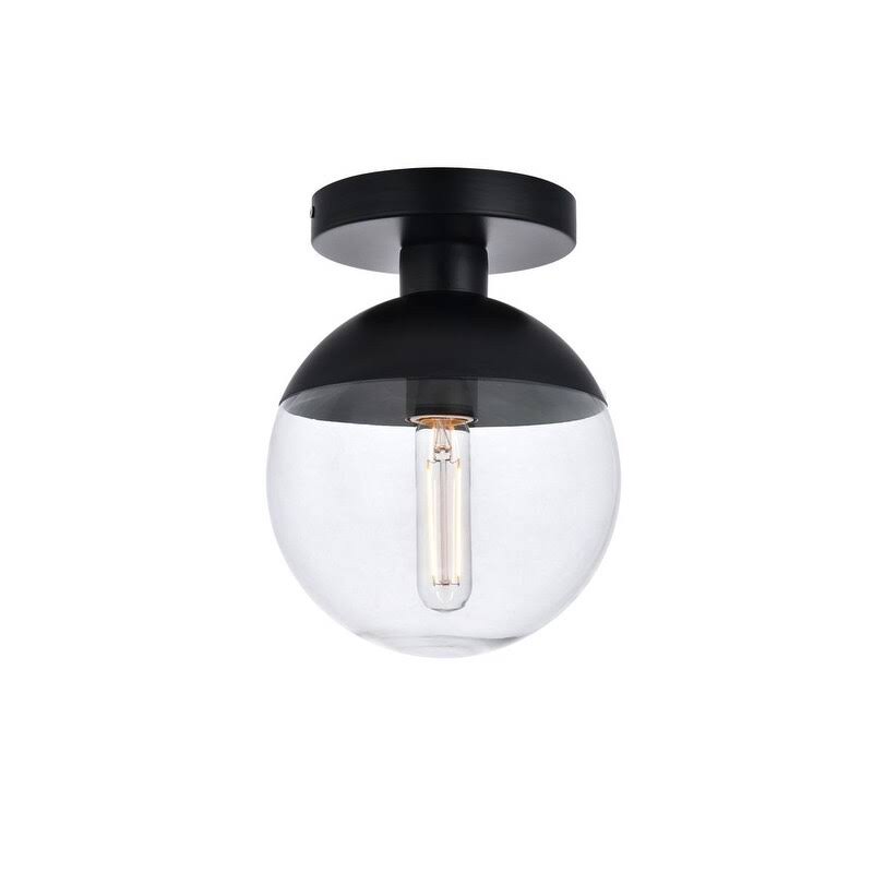 Clear Glass 1-Light Flush Mount Chrome L54573