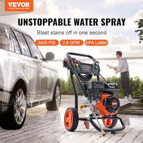 Gas Powered Pressure Washer 3400 PSI 2.6 GPM X6286