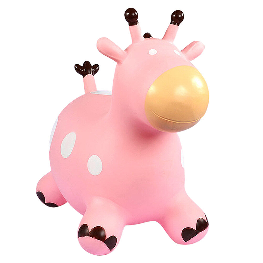 Inflatable Jumping Horse Toy with Air Pump (Pink) T42129