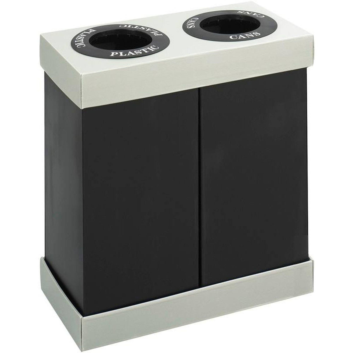Recycling Center Trash Can, 65.3 gal, Polyethylene R75498