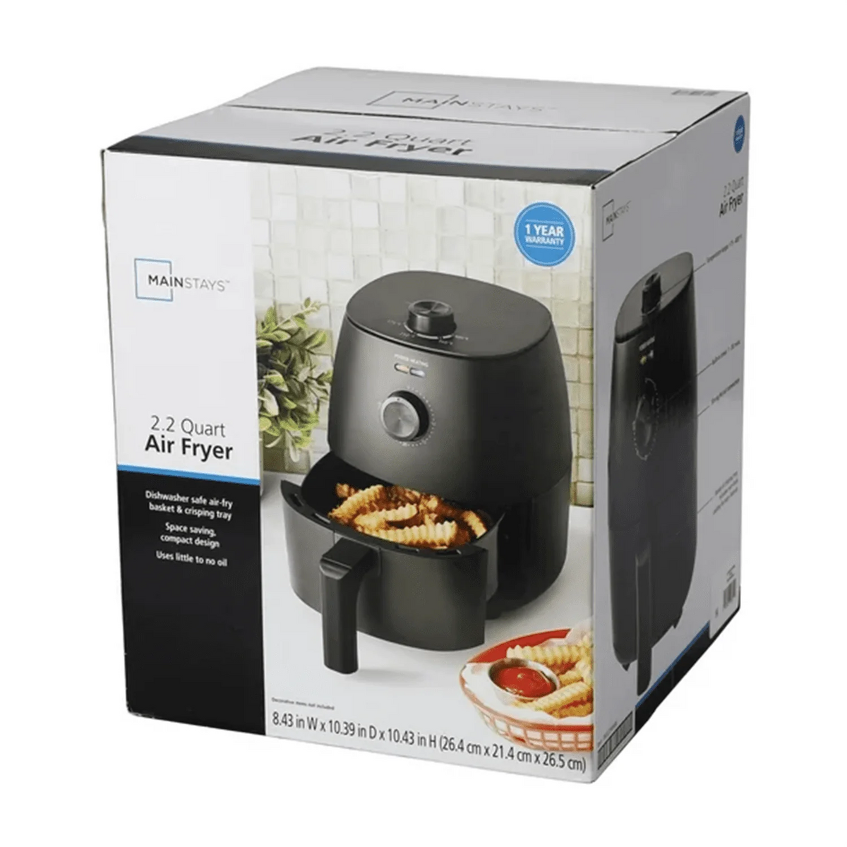 2.2 Quart Compact Non-Stick Air Fryer W93438