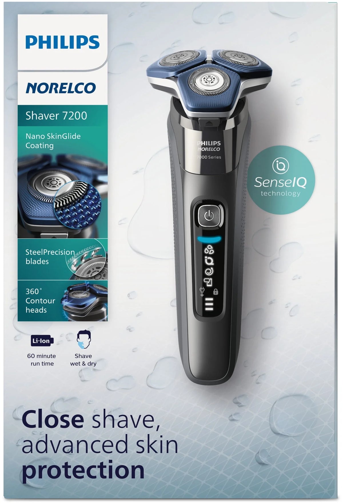 Rechargeable Wet & Dry Electric Shaver with Pop-Up Trimmer F96951