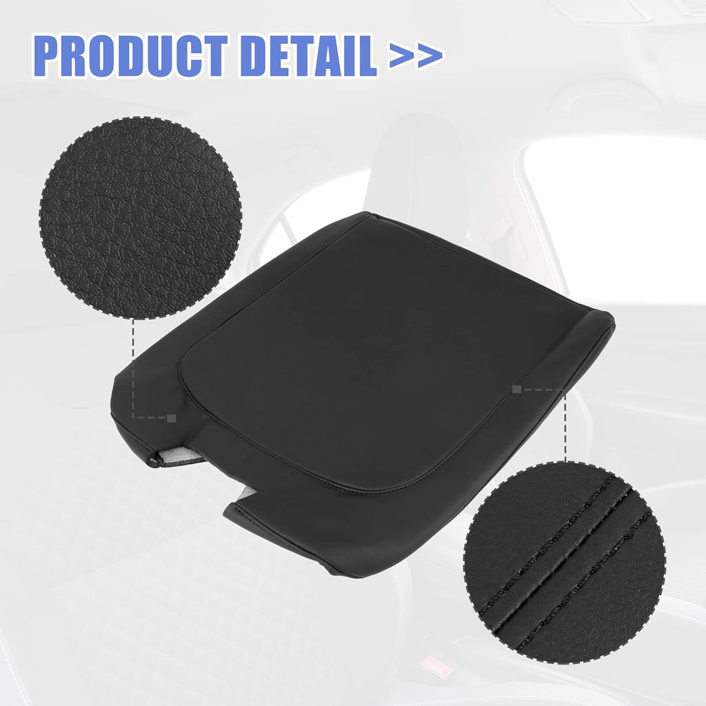 Black Microfiber Leather Center Console Lid Armrest Cover J79791