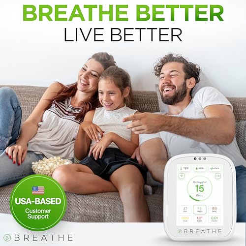Smart Indoor Air Quality Monitor 8-in-1 CO2 VOC Temperature Humidity A2953